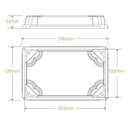 LARGE BIOCANE SUSHI TRAY PET LID