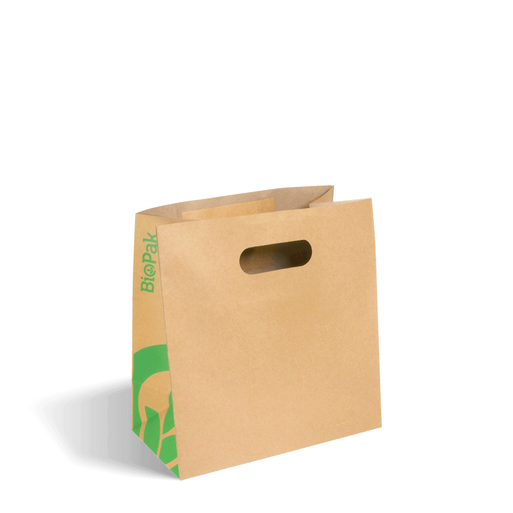 Small Die Cut Handle Kraft Paper Bags