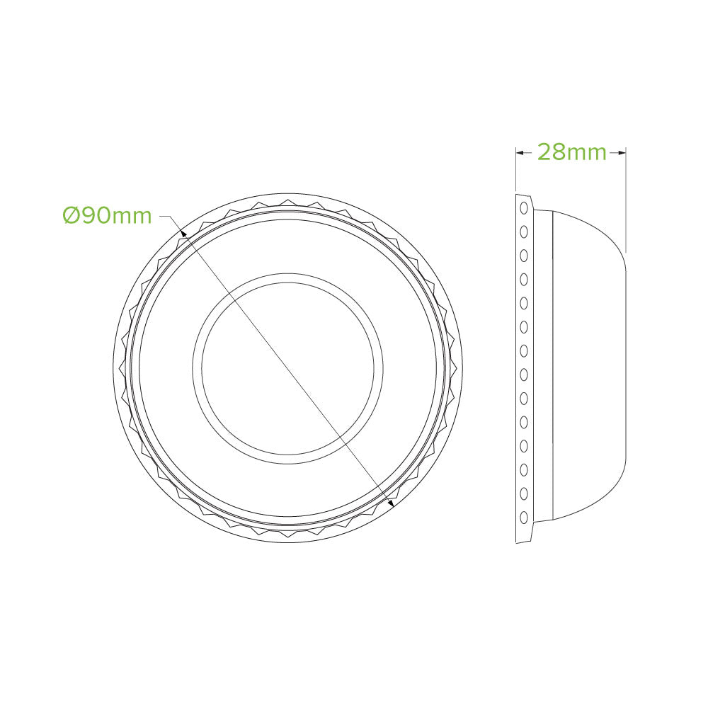 240ml / 8oz Ice Cream Cup PET Dome Lid