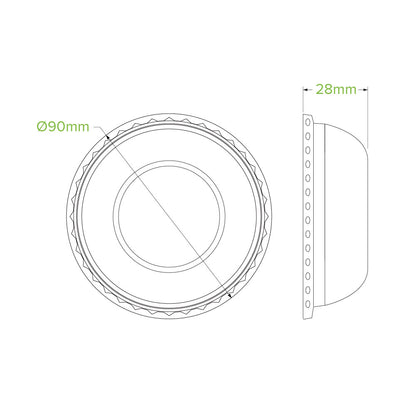 240ml / 8oz Ice Cream Cup PET Dome Lid