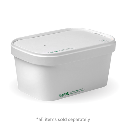 BioPak 1000ml Rectangle PLA lined paper container