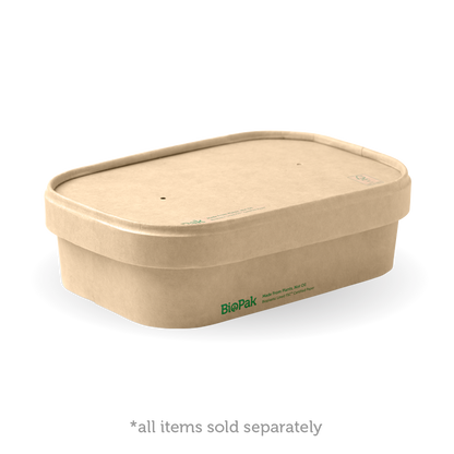 BioPak 500ml Rectangle PLA lined paper container