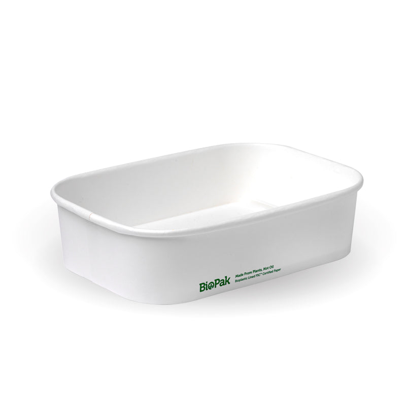 BioPak 500ml Rectangle PLA lined paper container