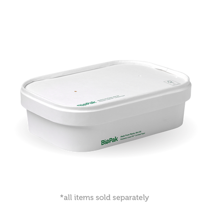 BioPak 500ml Rectangle PLA lined paper container