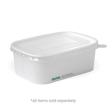 BioPak 750ml Rectangle PLA lined paper container
