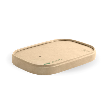 BioPak Rectangle PLA lined Paper lid