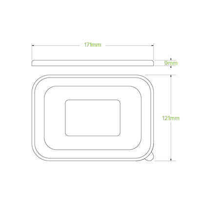 BioPak Rectangle lid PP lid Clear