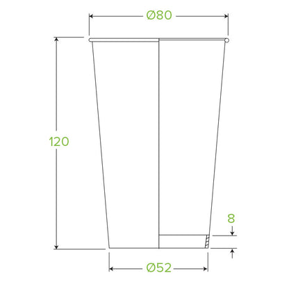 350ml / 12oz (80mm) Single Wall Art Series BioCup