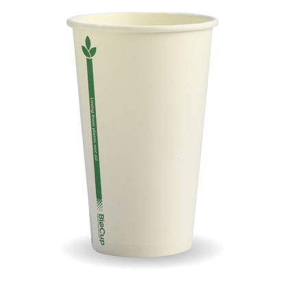 350ml/12oz(80mm) kraft and white Green Line Single Wall Biocup