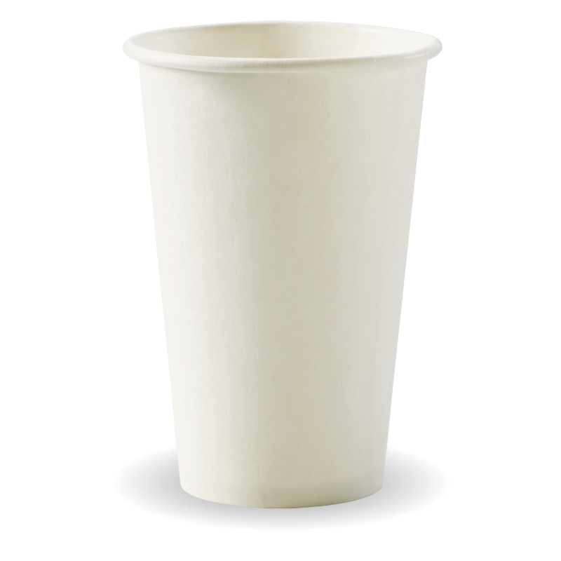 350ml / 12oz (80mm) White Single Wall BioCup
