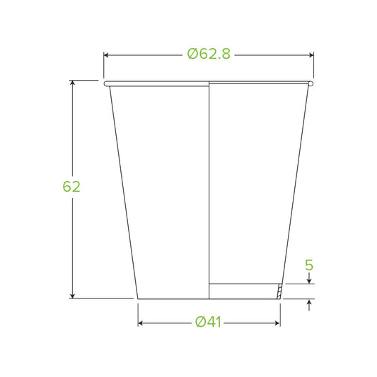 120ml / 4oz Leaf Single Wall BioCup