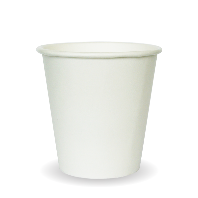 230ml / 6oz (80mm) White Single Wall BioCup