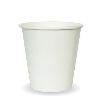 230ml / 6oz (80mm) White Single Wall BioCup