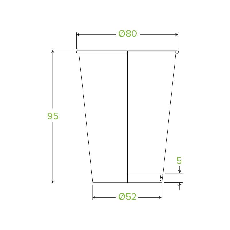 280ml/8oz(80mm) Art Series Single Wall Biocup