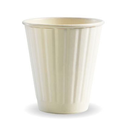 295ML/8OZ(90MM) WHITE DOUBLE WALL BIOCUP