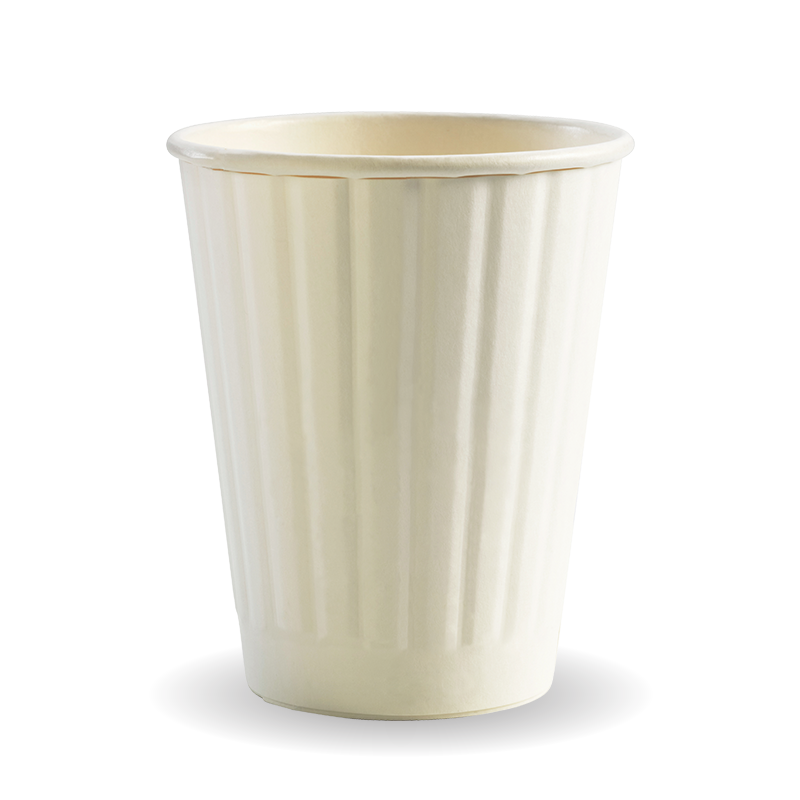 255ML/8OZ(80MM) WHITE DOUBLE WALL BIOCUP