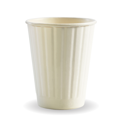 255ML/8OZ(80MM) WHITE DOUBLE WALL BIOCUP