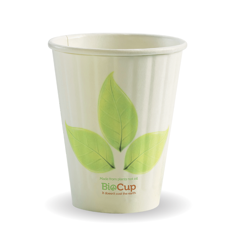 255ml/8oz(80mm) Leaf Double Wall Biocup
