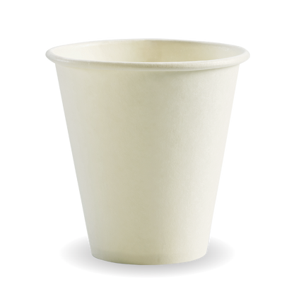 280ml / 8oz (90mm) White Single Wall BioCup
