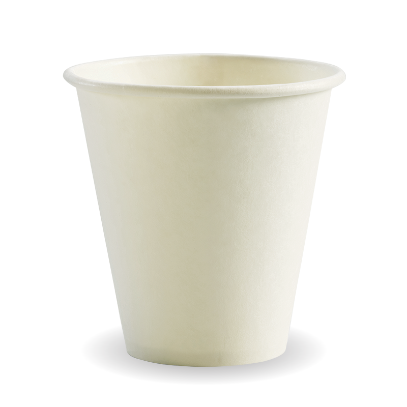 8oz (90) Single Wall White Hot Cup