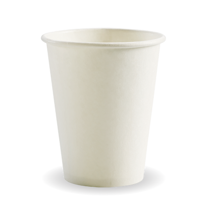 280ml / 8oz (80mm) White Single Wall BioCup