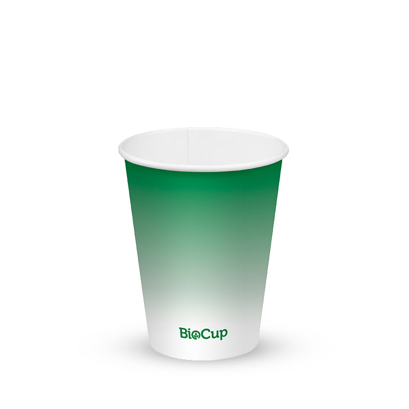 BioPak 360ml / 12oz (90mm) Cold Paper BioCups - green fade