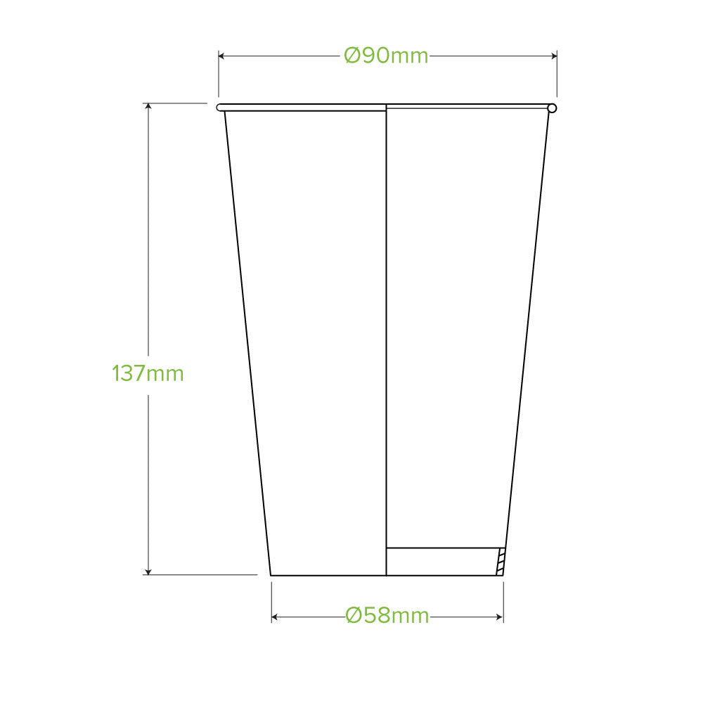 510ml/16oz Cold Paper BioCup