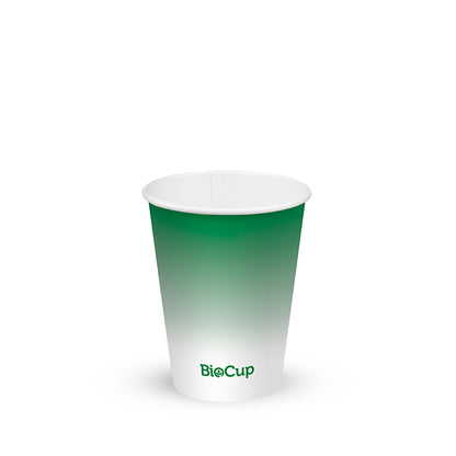 BioPak 280ml / 8oz (80mm) Cold Paper BioCups - green fade