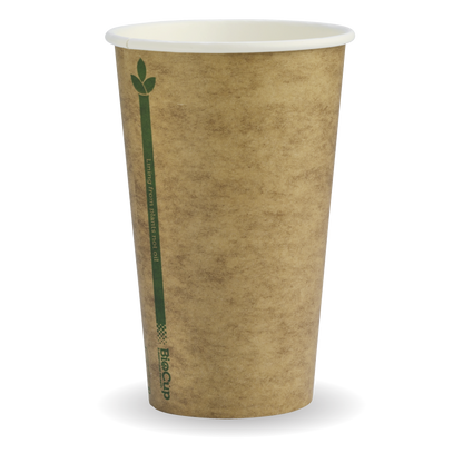 350ml/12oz(80mm) kraft and white Green Line Single Wall Biocup