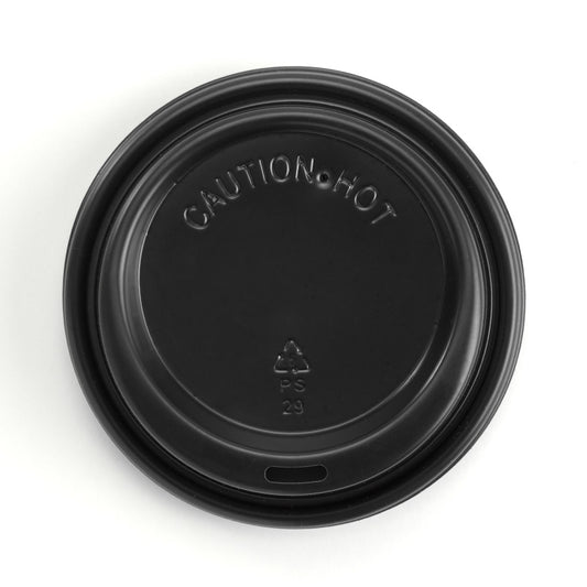 90mm White lid Fits 8oz uni-lid, 12, 16 & 20oz Cups - Choose your colour Black or White.