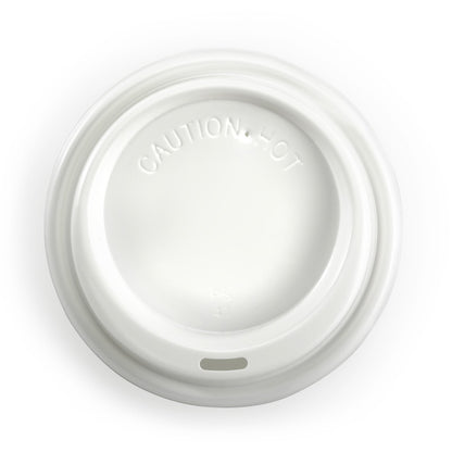 90mm White lid Fits 8oz uni-lid, 12, 16 & 20oz Cups - Choose your colour Black or White.