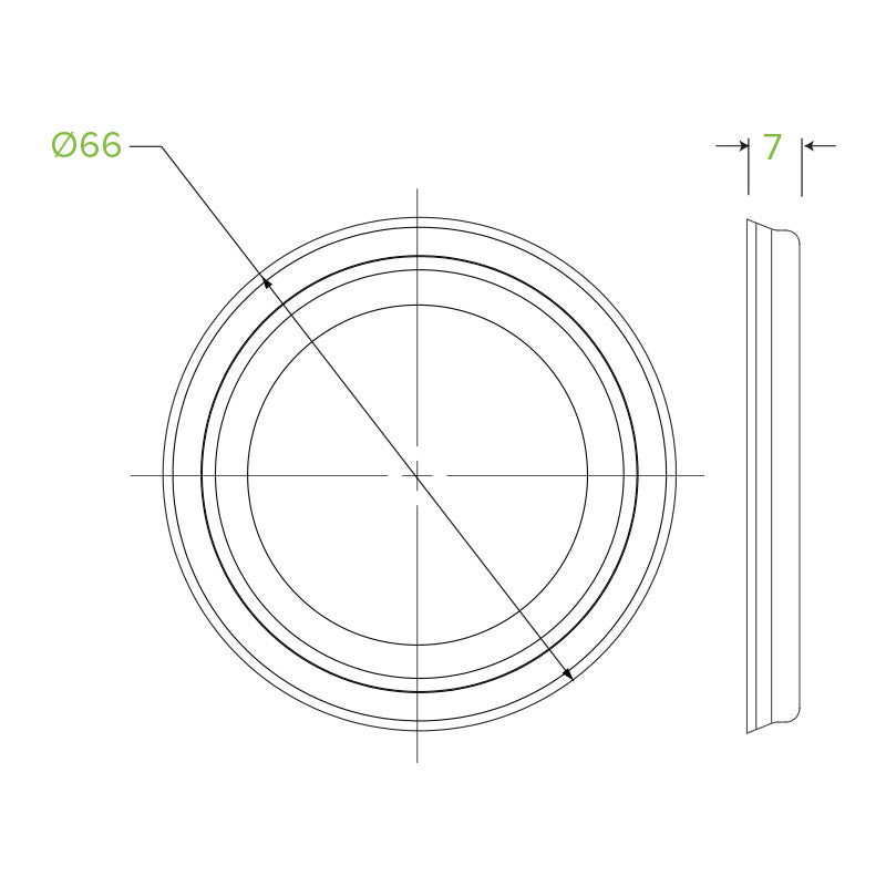 4oz/63mm PS Sipper lid - Choose your colour Black or White