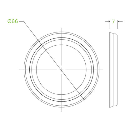 4oz/63mm PS Sipper lid - Choose your colour Black or White