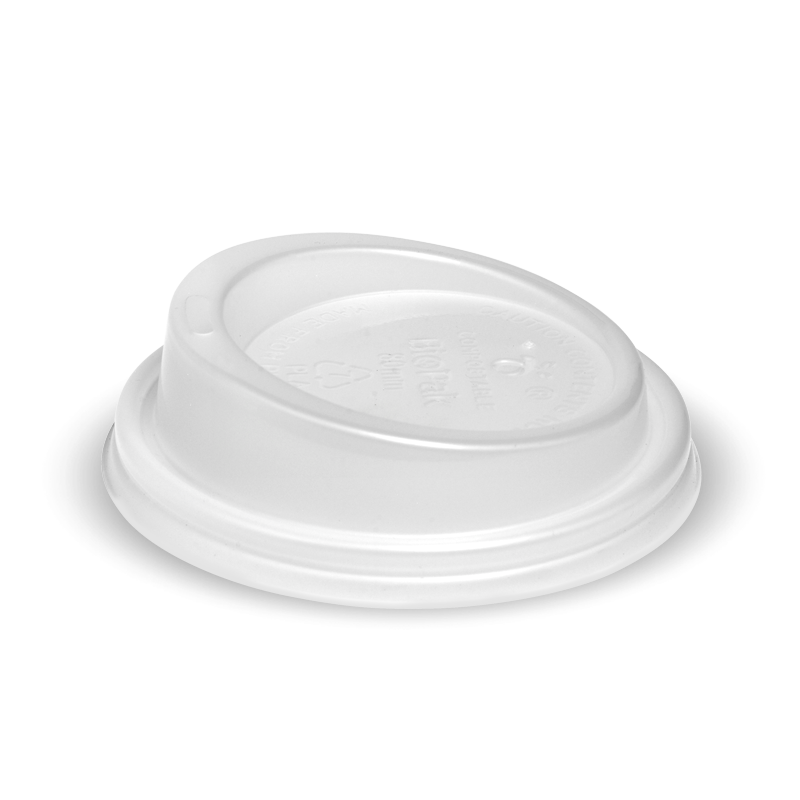 BioPak 6-12oz (80mm DIA) PLA Small Lid-  Opaque