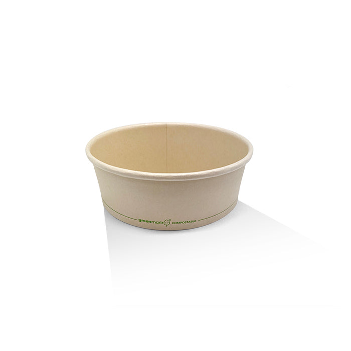 PLA Coated Bamboo Paper Salad Bowl 16oz 150x128x45mm