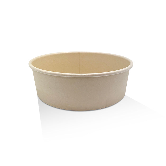 PE Coated Bamboo Paper Salad Bowl 42oz 184x162x66mm