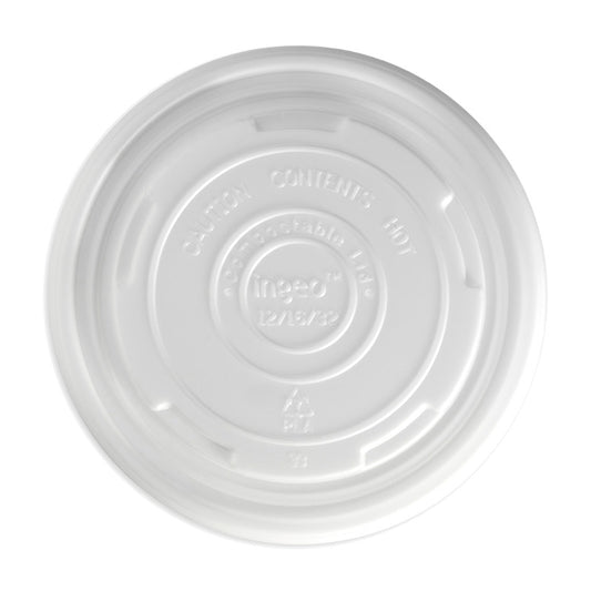 430-950ml/12-32oz BioBowl PLA White Lid