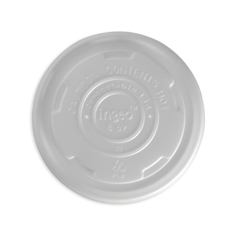 250ml/8oz BioBowl PLA White Lid