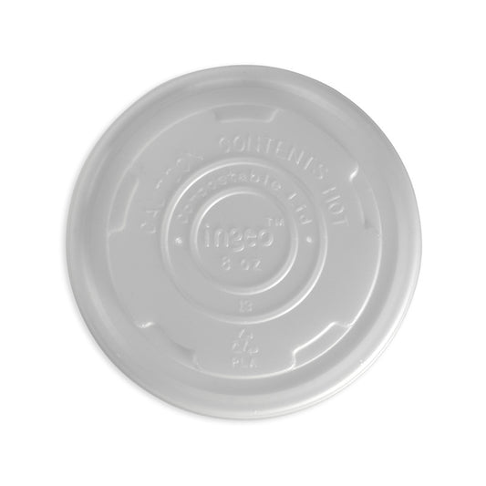 250ml/8oz BioBowl PLA White Lid