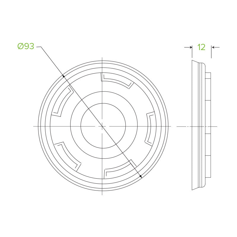 250ml/8oz BioBowl PLA White Lid