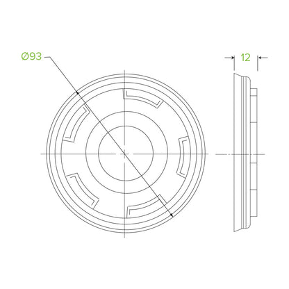 250ml/8oz BioBowl PLA White Lid