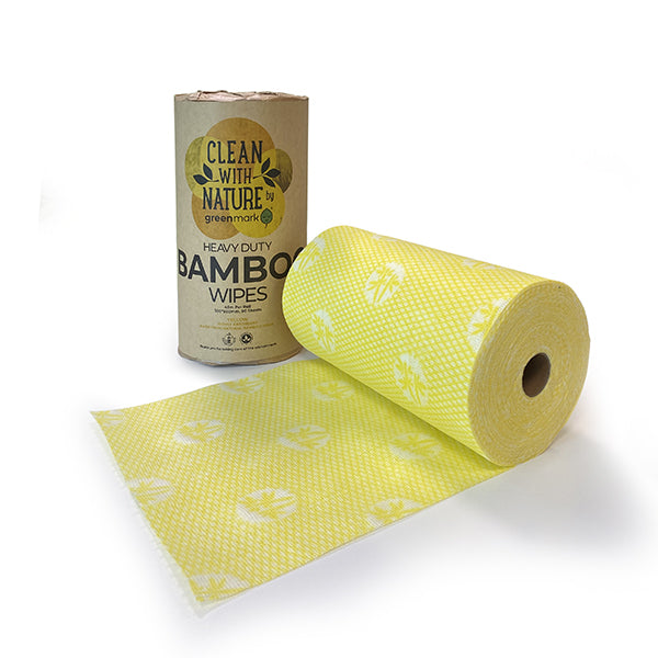 Greenmark Heavy Duty Bamboo Cleaning Wipes - Yellow