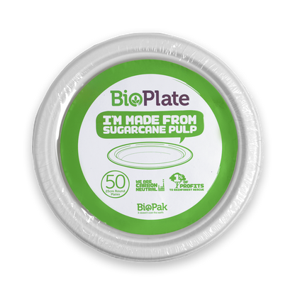 BioPak 25cm / 10‰ۡóÁÌ_•À_ White BioPlates - Individually wrapped 50pk