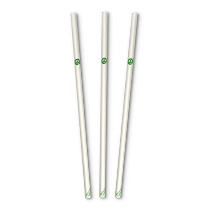 BioPak 6mm White Regular Straws - Individually wrapped 50pk