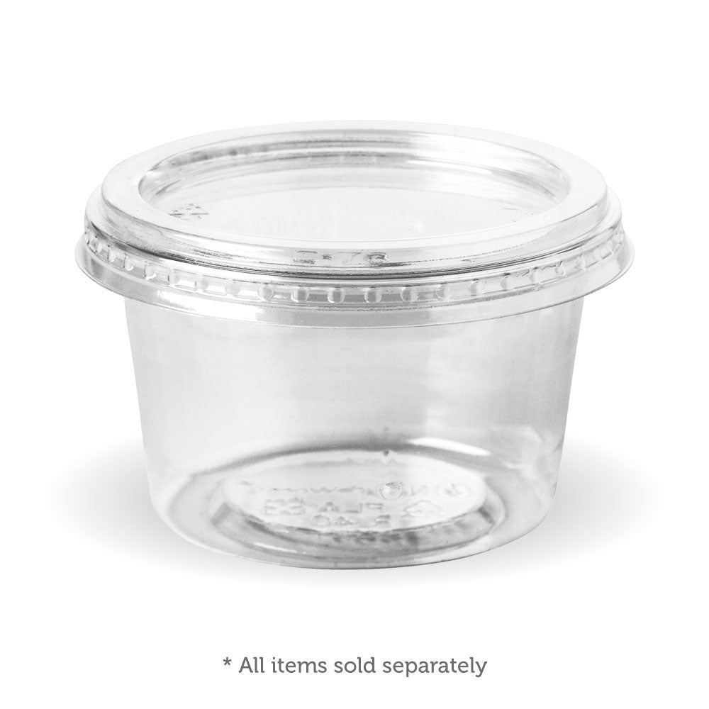 60-280ML BIOCUP FLAT LID- NO HOLE