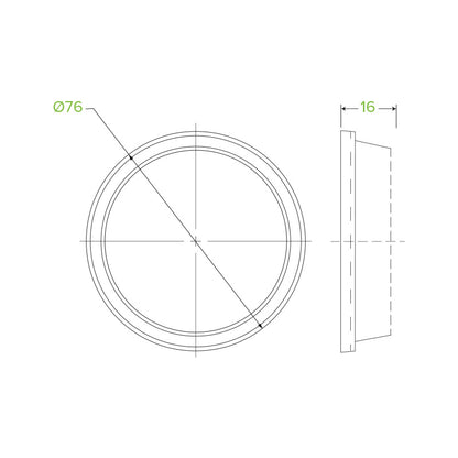 60- 280ML BIOCUP DOME LID - NO HOLE