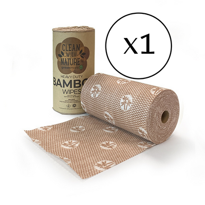 Greenmark Heavy Duty Bamboo Cleaning Wipes - Multi Colour Carton (6 Rolls)