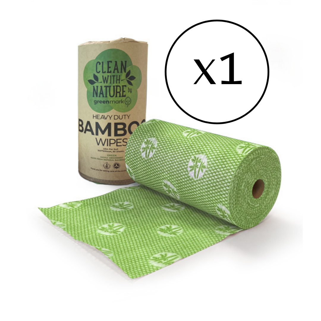 Greenmark Heavy Duty Bamboo Cleaning Wipes - Multi Colour Carton (6 Rolls)