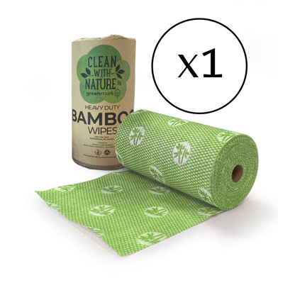 Greenmark Heavy Duty Bamboo Cleaning Wipes - Multi Colour Carton (6 Rolls)