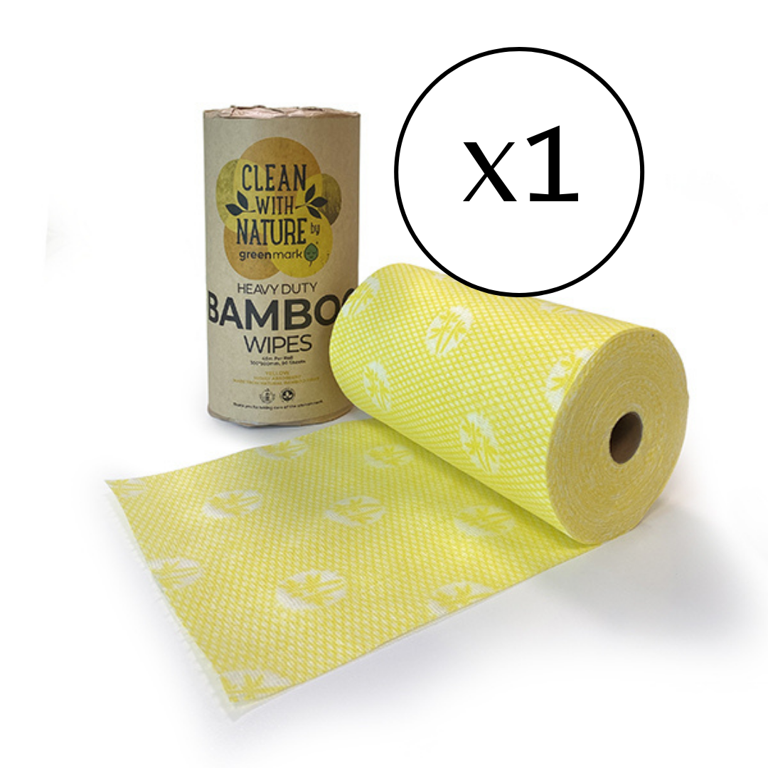 Greenmark Heavy Duty Bamboo Cleaning Wipes - Multi Colour Carton (6 Rolls)